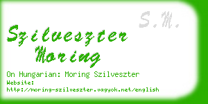 szilveszter moring business card